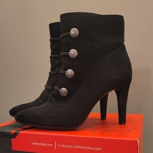 Black Suede Booties BNIB Size 7